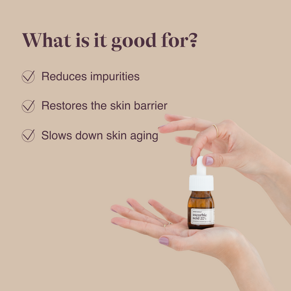 Prescription Skincare Ascorbic Acid 20% vermindert onzuiverheden, herstelt de huidbarrière en vertraagt huidveroudering