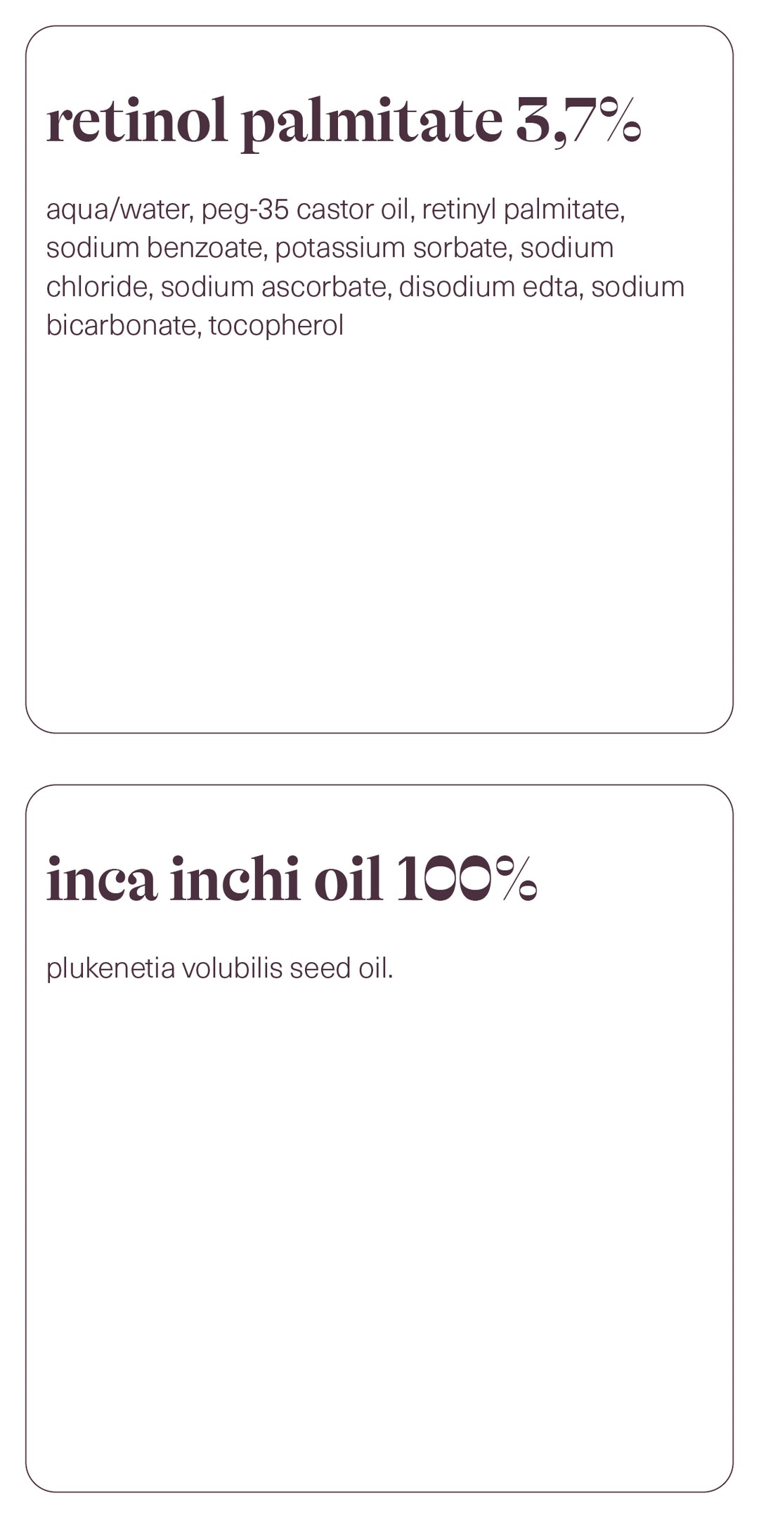 Retinol & Inca Inchi Oil - skin duo