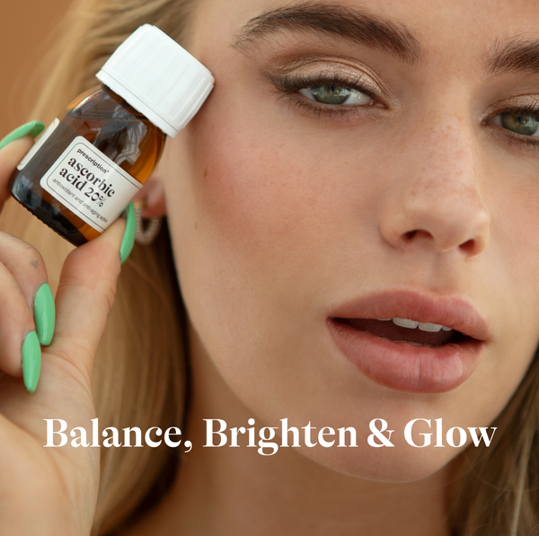 Prescription Skincare Ascorbic Acid 20% voor een gebalanceerde, stralende huid met natuurlijke glow