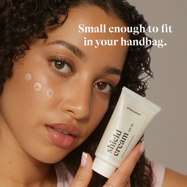Prescription Skincare Shield Cream SPF 30 in handig handtasformaat voor onderweg