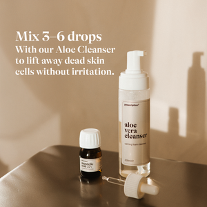 Prescription Skincare Mandelic Acid 20% mengen met Aloe Vera Cleanser om dode huidcellen zacht te verwijderen