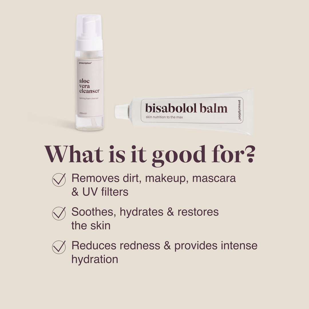 Bisabolol Balm & Aloe Vera Cleanser - skin duo