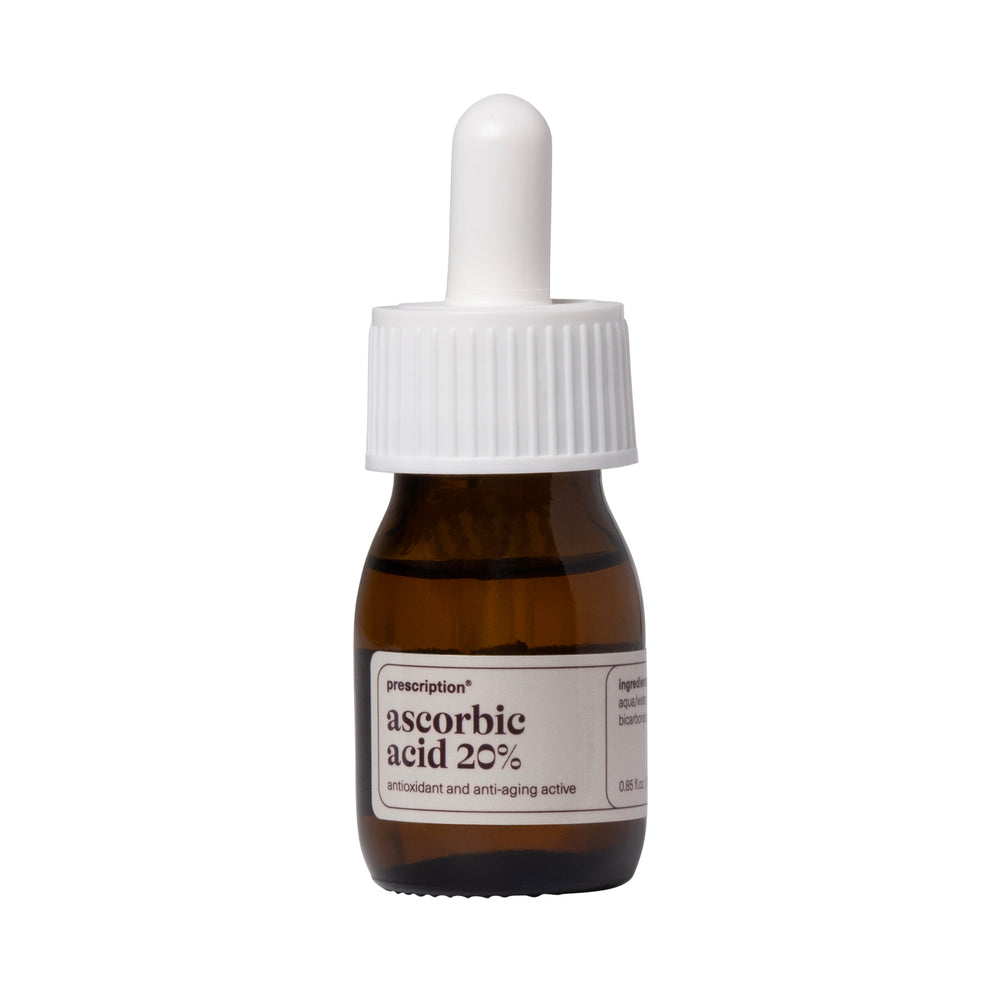 Prescription Skincare Ascorbic Acid 20% bruin flesje met pipet, antioxidant en anti-aging active